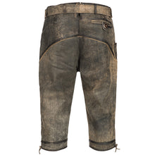 Load image into Gallery viewer, Valuable Mens Trachten Lederhose Kniebundhose Traditional in rustic antique gray