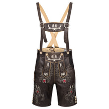 Load image into Gallery viewer, Exclusive high-quality men's party leather trousers in rustic antique brown