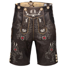 Load image into Gallery viewer, Exclusive high-quality men's party leather trousers in rustic antique brown