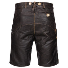 Load image into Gallery viewer, Exclusive high-quality men's party leather trousers in rustic antique brown