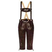 Load image into Gallery viewer, Noble ladies knee and traditional trousers with beautiful traditional embroidery 100% suede, brown