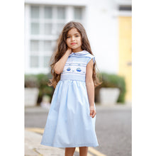 Load image into Gallery viewer, " LOBELIA" HAND-SMOCKED CLASSIC HAND-EMBROIDERED DRESS.LIMITED!