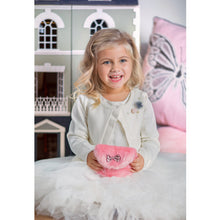 Load image into Gallery viewer, GIRLS IVORY FINE KNITTED EMBELLISHED COTTON CARDIGAN