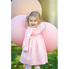 Load image into Gallery viewer, PINK TRADITIONAL " AMELIA " HAND-SMOCKED DRESS. LIMITED - NEW ARRIVAL
