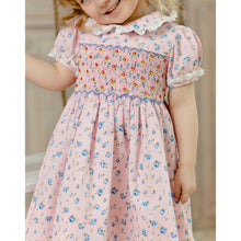 Load image into Gallery viewer, PINK ROSE " JUSTINE " HAND-SMOCKED DRESS. LIMITED