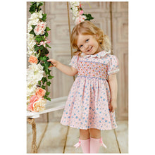 Load image into Gallery viewer, PINK ROSE " JUSTINE " HAND-SMOCKED DRESS. LIMITED