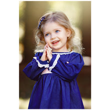 Load image into Gallery viewer, " MY GIRL " DENIM HAND-SMOCKED DRESS. LIMITED - NEW ARRIVAL