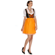 Load image into Gallery viewer, 3tlg. Midi dirndl with orange apron