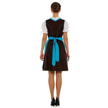 Load image into Gallery viewer, 3tlg. Dirndl Black Light blue with blouse and apron