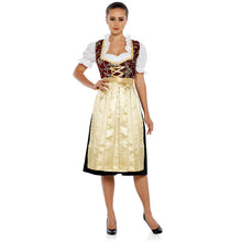 Load image into Gallery viewer, Velvety 3-piece Dirndl with apron and blouse
