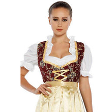 Load image into Gallery viewer, Velvety 3-piece Dirndl with apron and blouse