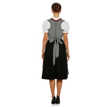 Load image into Gallery viewer, 3tlg. Dirndl black checkered with blouse and apron