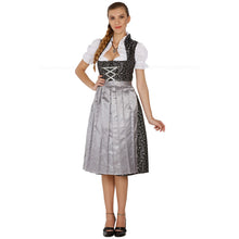 Load image into Gallery viewer, Velvety 3-piece Dirndl with apron and blouse costume