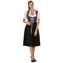 Load image into Gallery viewer, Exclusive Dirndl 3 pcs. black, purple with apron