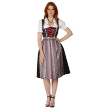 Load image into Gallery viewer, 3tlg.Dirndl Elegant black with apron and blouse