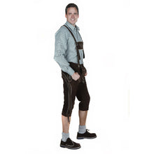 Load image into Gallery viewer, Men's Trachten knee breeches made of fine cowhide leather, dark brown