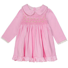 Load image into Gallery viewer, " BELLA ROSA" HAND SMOCKED THREE PIECE DRESS SET