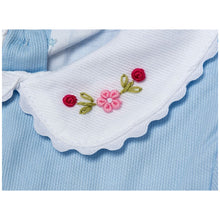 Load image into Gallery viewer, BLUE PIQUE COTTON HAND SMOCKED "BETTY" 2 PIECE OUTFIT