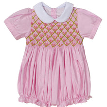 Load image into Gallery viewer, " PRETTY IN PINK" GORGEOUS HAND-SMOCKED BABY ROMPER. LIMITED.
