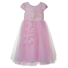 Load image into Gallery viewer, " PINK RHAPSODY" EMBROIDERED SATIN &amp; TULLE DRESS - NEW ARRIVAL
