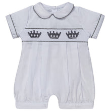 Load image into Gallery viewer, BABY CLASSIC " MAXIM " HAND SMOCKED WHITE TRADITIONAL ROMPER.LIMITED

