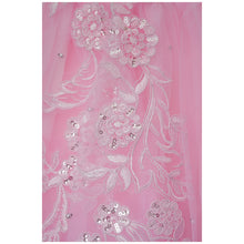 Load image into Gallery viewer, " PINK RHAPSODY" EMBROIDERED SATIN &amp; TULLE DRESS - NEW ARRIVAL
