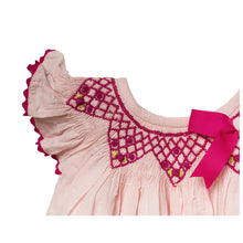Load image into Gallery viewer, BABY GIRLS " ERICA " HAND-SMOCKED ROMPER.LIMITED
