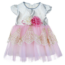 Load image into Gallery viewer, BABY GIRL BROCADE " POMPADOUR " PINK OCCASION DRESS

