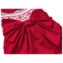 Load image into Gallery viewer, " VALENTINA " BABY GIRLS RED 2 PIECE HAND-SMOCKED SET.LIMITED. END OF STOCK
