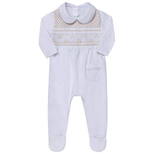 Load image into Gallery viewer, TRADITIONAL HAND-SMOCKED COTTON JERSEY " DANY" BABYGROW.LIMITED
