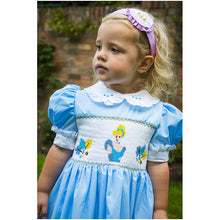 Load image into Gallery viewer, CLASSIC HAND-SMOCKED " CINDERELLA" HAND-EMBROIDERED DRESS. LIMITED!
