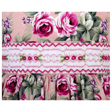 Load image into Gallery viewer, " SUMMER BEAUTY" FLORAL HAND-SMOCKED DRESS. LIMITED.
