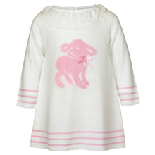 Load image into Gallery viewer, CREAM KNITTED "DOLLY" BABY GIRL DRESS
