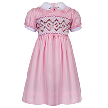 Load image into Gallery viewer, " MADEMOISELLE" PINK TRADITIONAL HAND-SMOCKED DRESS. LIMITED. COMING SOON
