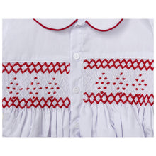 Load image into Gallery viewer, " HIS MAJESTY" RED HAND-SMOCKED BUSTER SUIT.LIMITED!!
