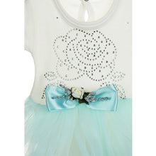 Load image into Gallery viewer, IVORY/AQUA BLUE " CORA " TUTU BODY DRESS

