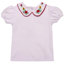 Load image into Gallery viewer, LIGHT PINK COTTON/JERSEY "ROSA" EMBROIDERED T-SHIRT
