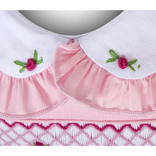 Load image into Gallery viewer, " MADEMOISELLE" PINK TRADITIONAL HAND-SMOCKED DRESS. LIMITED. COMING SOON
