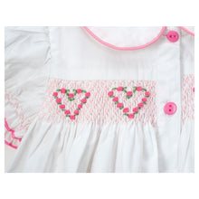 Load image into Gallery viewer, WHITE HAND SMOCKED " SWEET DREAMS' PYJAMA SET @ GIFT BAG.
