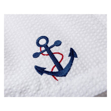 Load image into Gallery viewer, BOYS "PORTOFINO" BLUE EMBROIDERED SHIRT @ WHITE SHORTS 2PCS SET.
