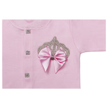 Load image into Gallery viewer, " MILADY " PINK JERSEY COTTON SPARKLING BABY SET. HAND-MADE.
