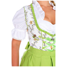 Load image into Gallery viewer, Green 3 pcs. Dirndl with a nice pattern
