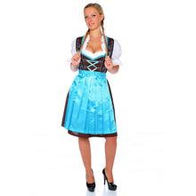 Load image into Gallery viewer, Brown 3 pcs. Dirndl with contrasting pattern
