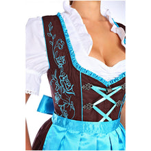 Load image into Gallery viewer, Brown 3 pcs. Dirndl with contrasting pattern

