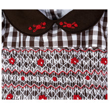 Load image into Gallery viewer, " TALLULAH " FRONT @ BACK HAND-SMOCKED CHECK DRESS. LIMITED
