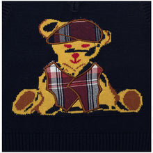 Load image into Gallery viewer, BOYS NAVY "SCOTTY BEAR" COTTON KNITTED TANK TOP

