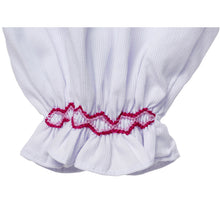 Load image into Gallery viewer, " MARGO " WHITE HAND-SMOCKED TRADITIONAL PYJAMAS SET. LIMITED
