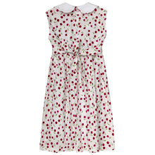 Load image into Gallery viewer, "CHERRY" HAND-SMOCKED SLEEVELESS COTTON DRESS.LIMITED!
