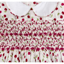 Load image into Gallery viewer, "CHERRY" HAND-SMOCKED SLEEVELESS COTTON DRESS.LIMITED!

