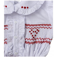 Load image into Gallery viewer, " CHINA DOLL " TRADITIONAL HAND-SMOCKED BUSTER SUIT FOR GIRLS. LIMITED
